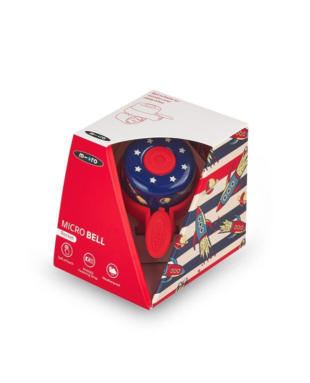rocket pattern scooter bell in gift box