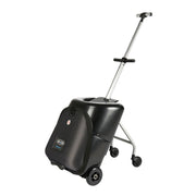 black lazy luggage ride on suitcase