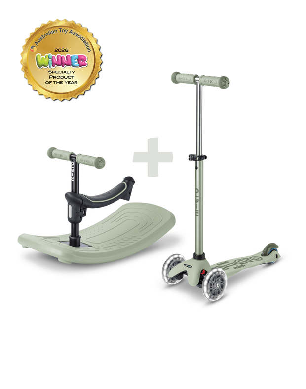 Micro Rock & Go Mini Deluxe LED 3 Wheel Scooter