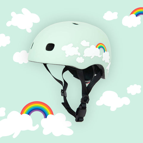 clouds kids scooter and bike helmet