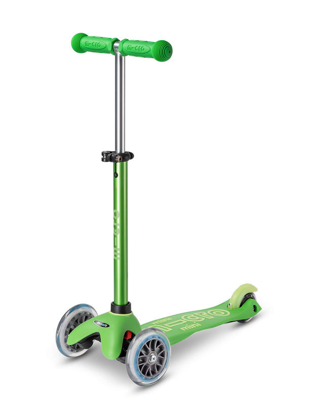 green mini deluxe 3 wheel scooter 