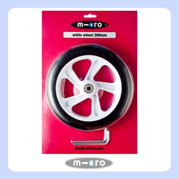 200mm white wheel