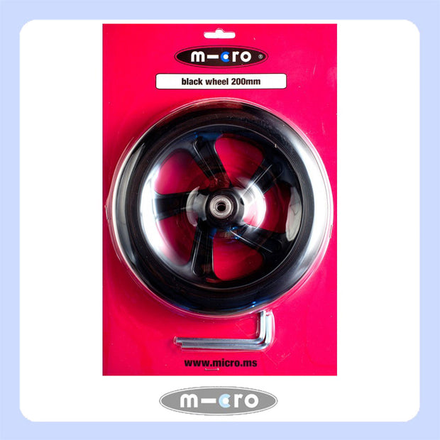 200mm black wheel